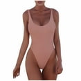 thumbnail image 2 of TIANEK Women One-Piece Swimwear New Hot Spring Summer Plain Strapless Mother's Day Water Skiing Bikini Clearance, 2 of 5