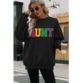 thumbnail image 4 of MOUSYA Aunt Sweatshirts For Women Oversized Aunt Crew Neck Sweatshirt Funny Aunt Letter Print Long Sleeve Pullover Tops, 4 of 8