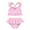 Pink, variant on Baby Girl Swimsuit Ruffle Two Pieces Swimwear Toddler Girl Rash Guard Beach Bikini Bathing Suit