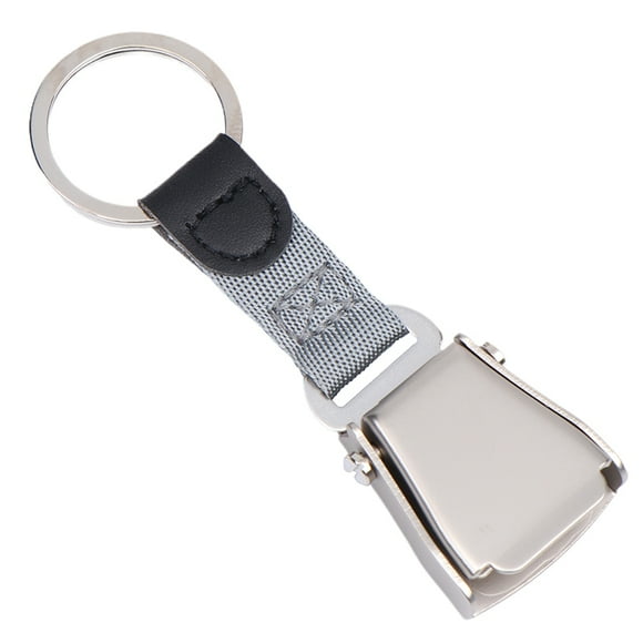 1PC Mini Safety Seatbelt Plane Buckle Keychain Strap Key Chain For Flight Keyes Airplane Airline Small Aviation Gifts Seat Belt Silver
