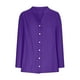 thumbnail image 5 of Neewe Womens Plain V Neck Button Down Shirts Long Sleeve Tops Casual Collared Blouses Loose Fit, 5 of 6