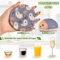 thumbnail image 2 of Yayeee 6 PCS Drink Coasters with Holder Set Woven Absorbent Round Tabletop Hot Pad, Blue Cute Halloween, 2 of 7
