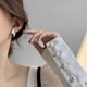 thumbnail image 3 of Pendientes de Metal con forma de hoja para mujer, aretes con cierre de tuerca, color gris, estilo coreano, novedad, 2023, 3 of 4