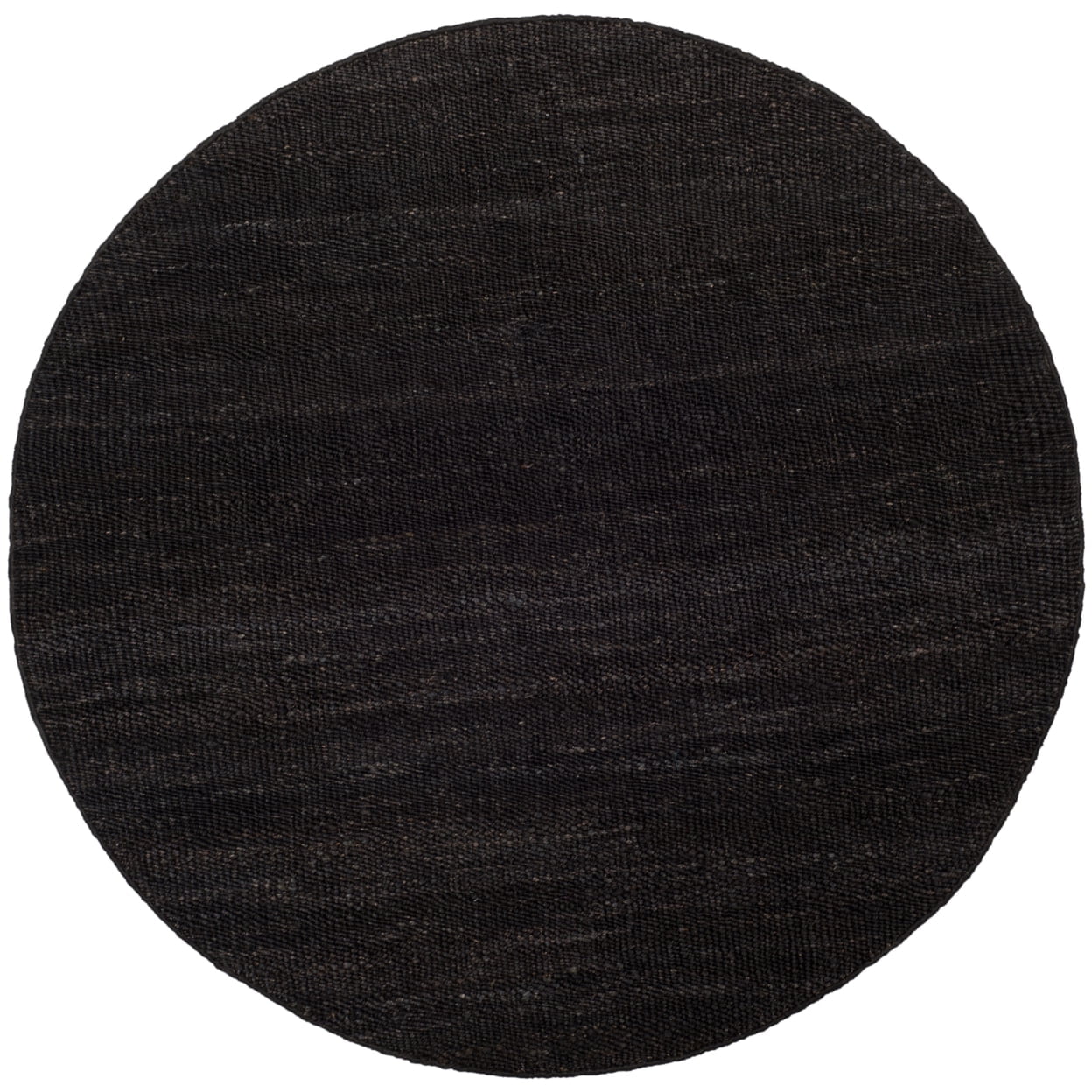 SAFAVIEH Natural Fiber Clara Braided Jute Area Rug, Black, 4' x 4' Round