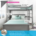 thumbnail image 2 of Max & Lily Solid Wood L-Shaped Bunk Bed, Twin over Full with Ladder for Kids, Grey, 2 of 10