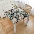 thumbnail image 2 of Dogs Round Tablecloth, Pattern with Little Purebred Puppy Dogs Bichon Pug Spitz Dachshund Poodle Shih Tzu, Circle Table Cloth Cover for Dining Room Kitchen Decoration, Pink Turquoise, 2 of 7