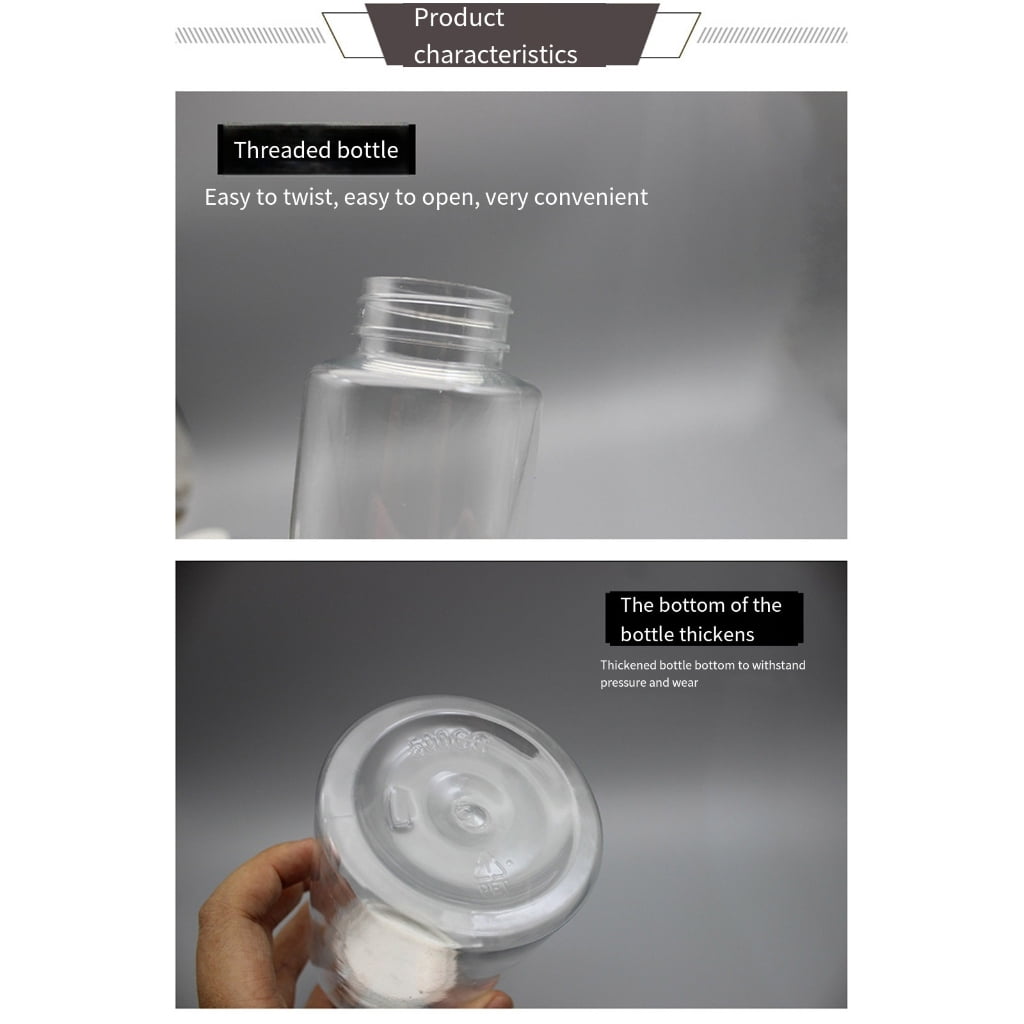 Pack of 60 Leakproof Medicine Storage Containers 15ml Reusable Bottles with Lids Transparent Lotions Dispenser Bottles
