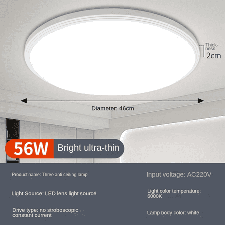 

Ceiling lamp LED ceiling lamp white ultra-thin LED bathroom light toilet light ceiling kitchen light suitable for bathroom corridor bedroom