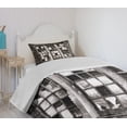 thumbnail image 4 of Ambesonne Industrial Quilted Bedspread Set 2 Pcs, Broken Window, Twin Size, Charcoal Grey Pale Grey, 4 of 6
