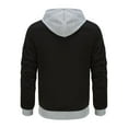 thumbnail image 4 of SGFCWSX Sweatshirt for Men with Hood Mens Fleece Color Block Regular Casual Pullover Hoodie Black Size M, 4 of 9