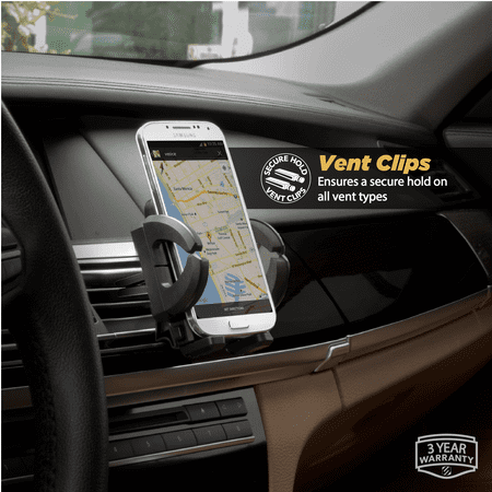 SCOSCHE IUHW9R StuckUp Universal 2-in-1 Smartphone/GPS Suction Cup/Vent Mount Kit for the Car, Home or Office