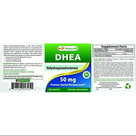 Best Naturals DHEA 50 mg 120 comprimés