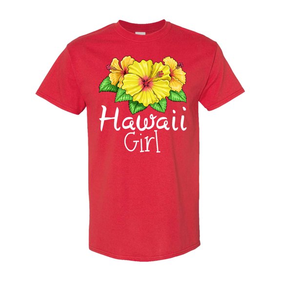 Inktastic Hawaii Girl Hibiscus Flowers T-Shirt