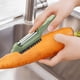 thumbnail image 4 of Cepillo de patata y pelador 2-en-1 - Cepillo flexible para limpiar verduras con cabeza extraíble - Naranja, Verde, Amarillo - 19,5cm Acero inoxidable y Plástico, 4 of 6