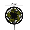 thumbnail image 2 of Car Fan USB Fan with Night Light, 360° Rotation Clip Fan for Vehicle Air Circulation, 3 Wind Speed Air Conditioner Cooling Fan for Car Truck SUV RV Outdoor, Black, 2 of 5