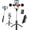 black, variant on New 6 in 1 Selfie Stick with Fill Light - Cellphone Selfiestick with Remote, Bluetooth Remote Control,and Stable Three-Legged Support, Selfie Stick for Video Recording (Black)