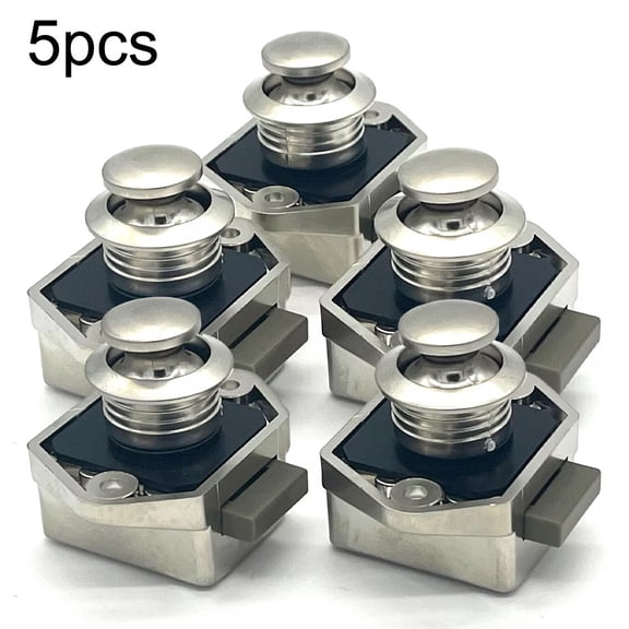 5 Pack Push Button Locks For Cabinet Cupboard Campervan Motorhome Storage