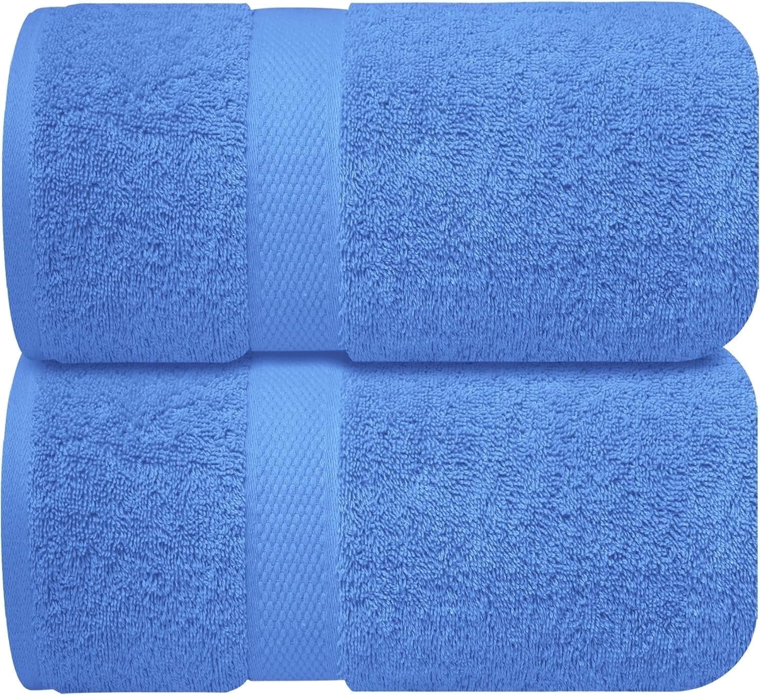 Infinitee Xclusives Premium Blue Bath Sheets Towels for Adults - Pack of 2 - Large Bath Towels 35x70