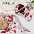thumbnail image 2 of Red Valentine's Day Pillow Covers, Linen Long Throw Pillow Case, Love Heart Gnomes Farmhouse Pink Holiday Pillow Protector Decorative Cushion Cover for Living Room/Bedroom 20" x 36", 2 of 8
