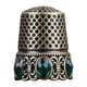 thumbnail image 3 of Dedal de costura, protector de dedal, dedal resistente con punta de dedo, protectores de dedal para coser Cristal de bronce, 3 of 9
