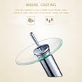 thumbnail image 3 of Cateissary Grifo monomando con borde de cristal, grifo de tubo de entrada de un solo orificio, suministro de baño transparente montado en cubierta, Accesorios de baño Cateissary HA022072-00, 3 of 5