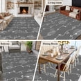 thumbnail image 6 of Abstracts Lines Washable Living Room Rugs 5'x7', Vintage Leaf Vines Gray Country Farmhouse Low Pile Throw Large Area Rugs Non-Slip Sturdy Edge Binding Carpet for Dining Room Bedside Kitchen, 6 of 9
