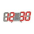 thumbnail image 1 of Reloj LED, reloj despertador electrónico, brillo ajustable, reloj Digital, reloj de escritorio para mesita de noche, oficina, decoración de mesita de y rojo, 1 of 8