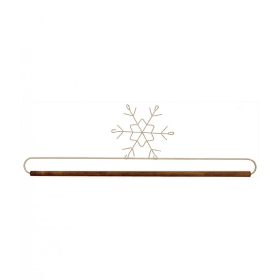 Classic Motifs 16 Inch White Snowflake Craft Holder With Dowel