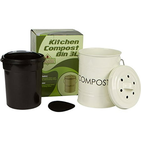Kitchen Compost Bin By The Relaxed Gardener 0 8 Gallon Holds