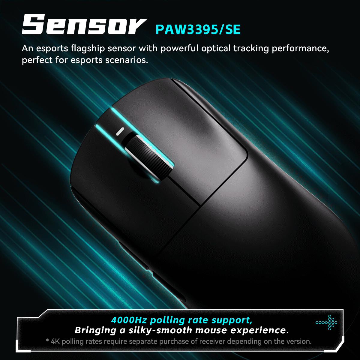 ATK VXE R1 SE+ Gaming Mouse, High-Precision PAW3395 SE Sensor,18000 DPI, 55g Lightweight, Tri-Mode 2.4G/BT5.0/USB-C, Laptops/PC/Mac