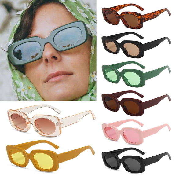 Only Moment Women Large Sunglasses Pc Trendy Rectangle Womens Mens Shades Sun Glasses Black One Size