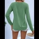thumbnail image 5 of Camisetas de Verano con Cuello en V para Mujer, Estilo Informal, Tipo Túnica con Botones y Cuello Henley Verde S, 5 of 7