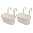 thumbnail image 4 of 2pcs Gancho Desmontable Flor Contenedor Doble Gancho Oval Cubo Cubo de Hierro Homemaxs 10060790-MX, 4 of 6