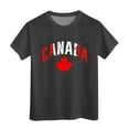 thumbnail image 3 of WhouRiu Toddler Boys Tshirts Canadian Day Leaf Prints Short Sleeve Tops Kids Summer Sports T Shirt Black,Sizes 3-4, 3 of 3