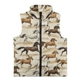 thumbnail image 4 of Pzuqiu Horse Print Boys Sleeveless Vests Size 4 Toddler Boy Clothes Warm Soft Winter Lightweight Sleeveless Fleece Jacket with Pocket Full Zip Fall Outfits Fashion Clothing, 4 of 7
