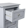 thumbnail image 6 of Ktaxon Nightstand, Bedside Table with 2 Storage Drawers, End Side for Bedroom, Country Style Set of 2,Gray, 6 of 7