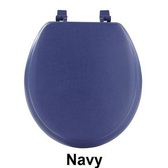Park Avenue Collection Fantasia 17 Inch Navy Soft Standard Vinyl Toilet Seat