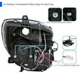 thumbnail image 5 of Spec-D Tuning LED Halo Glossy Piano Black Projector Headlights Lamps Compatible with 2006-2008 Toyota Yaris Hatchback, Left + Right Pair Headlamps Assembly, 5 of 6
