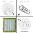 thumbnail image 3 of Easter Shower Curtain, Waterproof Shower Curtains for Bathroom, Spring Rabbit Ears Colorful Eggs Wooden Grian Washable Fabric Bathtub Curtain Set Bath Decor with 12 Hooks 72"x78", 3 of 6