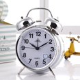 thumbnail image 4 of QINXIN 4 Inch Metal Round Alarm Clock Accurate Mute Retro Luminous Bedside Clock With Night Light Function, 4 of 8