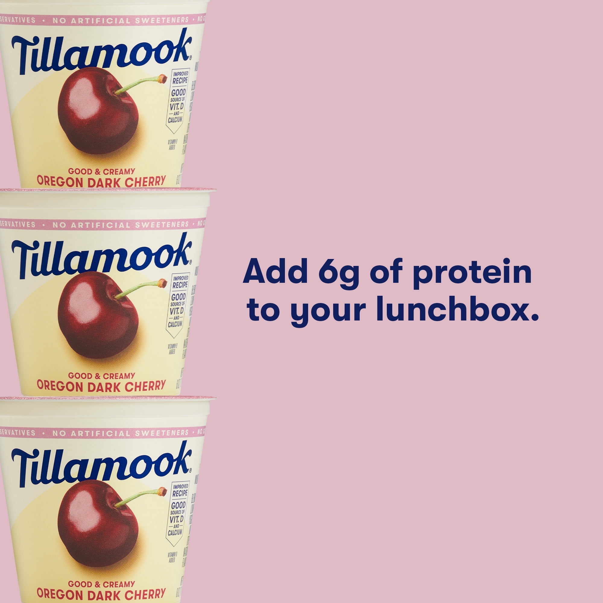Tillamook Oregon Dark Cherry Good & Creamy Low Fat Yogurt, 6 oz