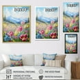 thumbnail image 4 of Designart "Mountain Charm Of Purple Tulip Blooms II" Tulips Floater Framed Canvas Art Print, 4 of 5