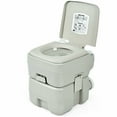 thumbnail image 1 of Gymax Toilette de Voyage Portable 5.3 Gallons 20L Camping RV Intérieur Extérieur Commode, 1 of 10