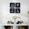 thumbnail image 5 of Nautical Wall Art Decor Painting Pictures Print On Canvas, Navy Blue Framed Canvas Wall Art for Home Decoration Living Room Bedroom Artwork, 5 of 6