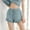Green, variant on uublik Womens Shorts Cargo Summer Comfy Elastic Waist Drawstring Casual Shorts with Pockets, Purple