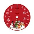 thumbnail image 2 of Horivan 1 Counts Christmas Tree Skirt 35 Inch Round PVC Mat Waterproof Holiday Decor for Living Room Bedroom Xmas Party Festive Carpet Rug with Reindeer Snowflake Print, 2 of 6