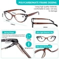 thumbnail image 4 of OSLOB 4 PACK Cat Eye Reading Glasses for Women Blue Light Blocking Readers with Spring Hinge Anti Glare UV?Mix,1.0?, 4 of 4