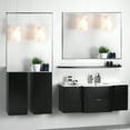 thumbnail image 5 of Knubmt Aluminum Frame Makeup Mirror Rectangular Wall Mirror for Living Room, Bathroom (Horizontal & Vertical), Silver, 36x30inch, 5 of 11