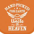 thumbnail image 4 of Inktastic Handpicked for Earth by My Uncle in Heaven with Angel Wings Boys or Girls Baby Bib, 4 of 4