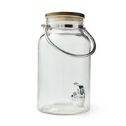 Better Homes & Gardens Clear 1.5 Gallon Glass Beverage Dispenser with Wood Lid